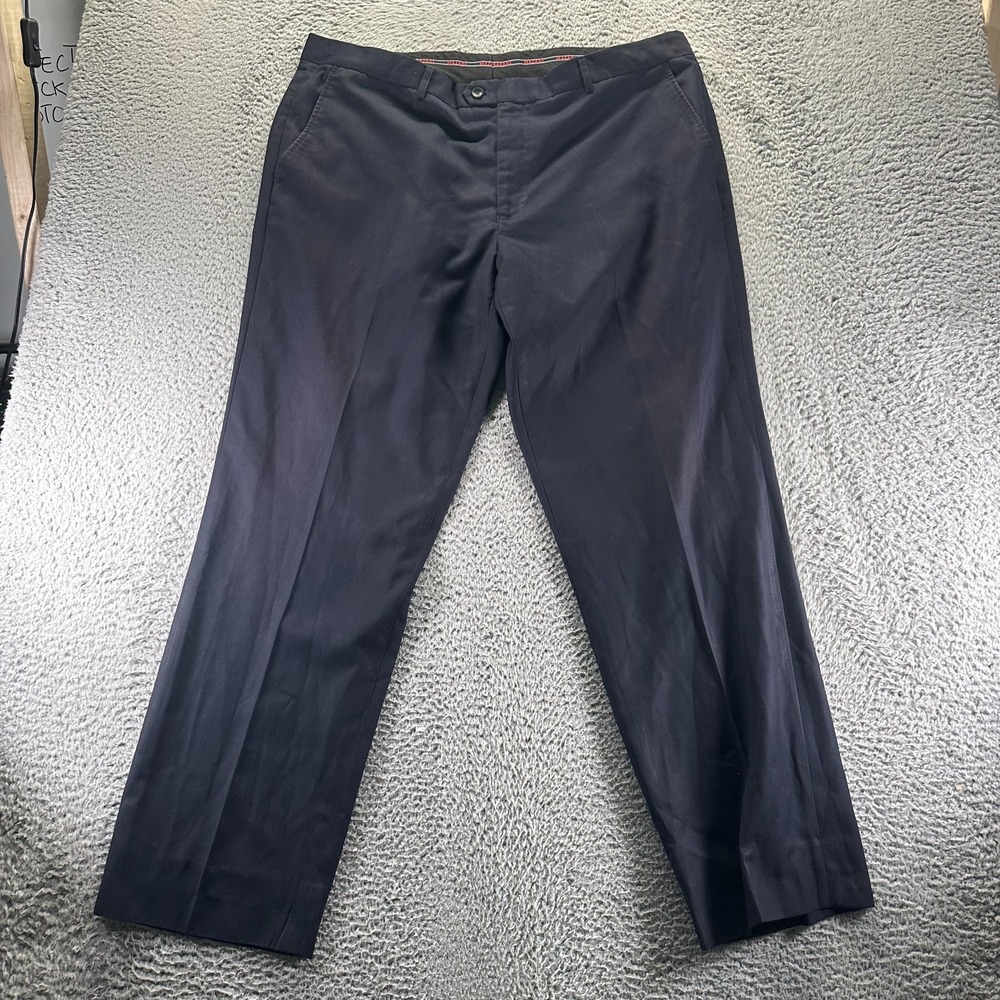 Mazari‎ Pant Mens 44x32 Blue Polyester Dress Straight Leg Business Career Formal